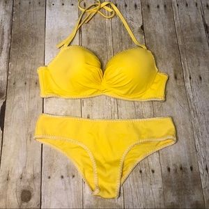 Victoria’s Secret yellow halter bikini set